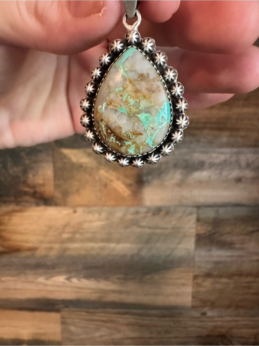 925 Sterling Silver Royston Turquoise Pendant